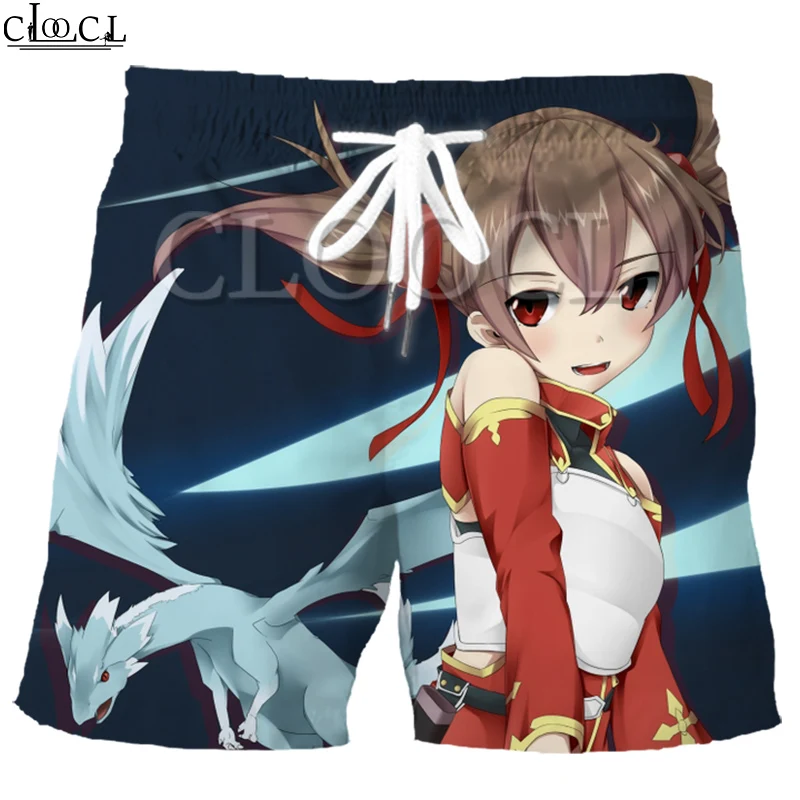 Шорты CLOOCL мужские с 3D принтом японского аниме меч спортивные штаны для отдыха в