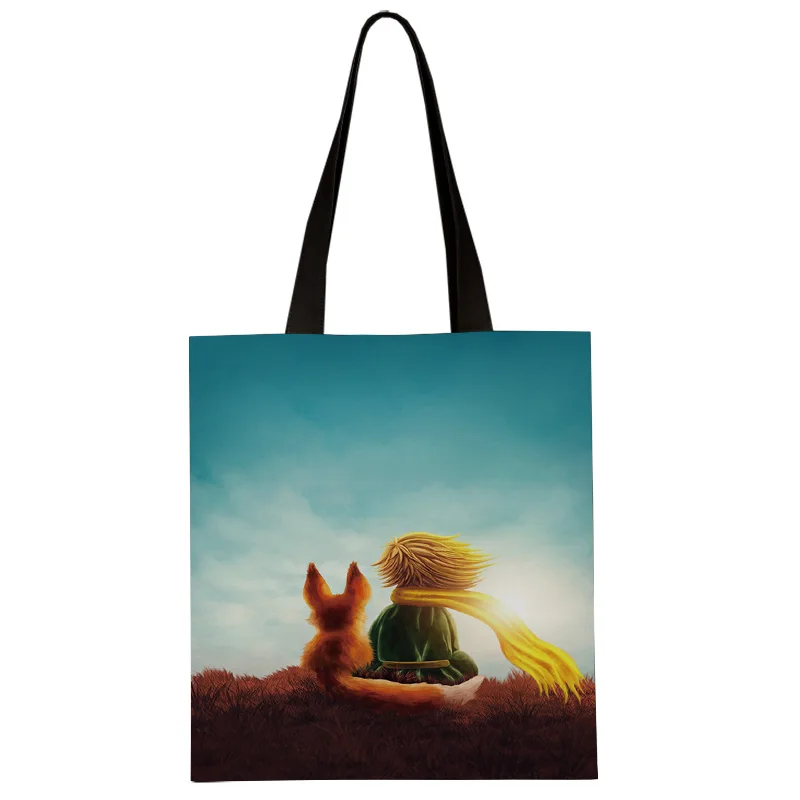 Модная женская сумка-тоут Little Prince милая мультяшная Экологически чистая Складная