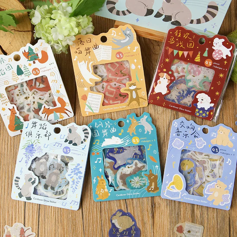 

12packs/LOT want to dance together series Creative decoration DIY adhesive stationery paper masking washi sticker
