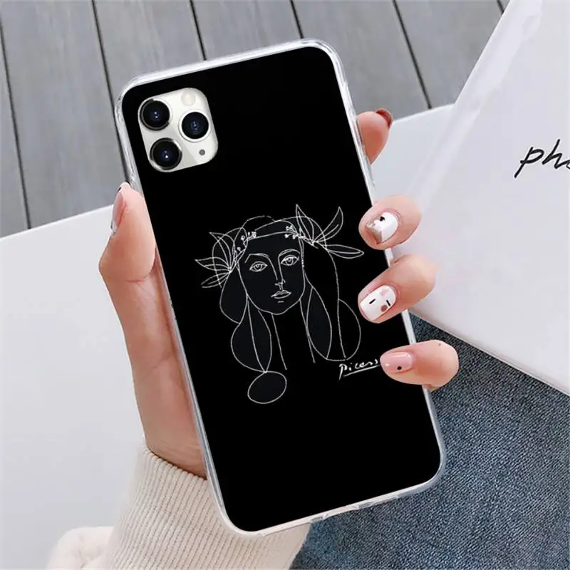 

Simple line David hand smoke Phone Case For iphone 12 5 5s 5c se 6 6s 7 8 plus x xs xr 11 pro max mini