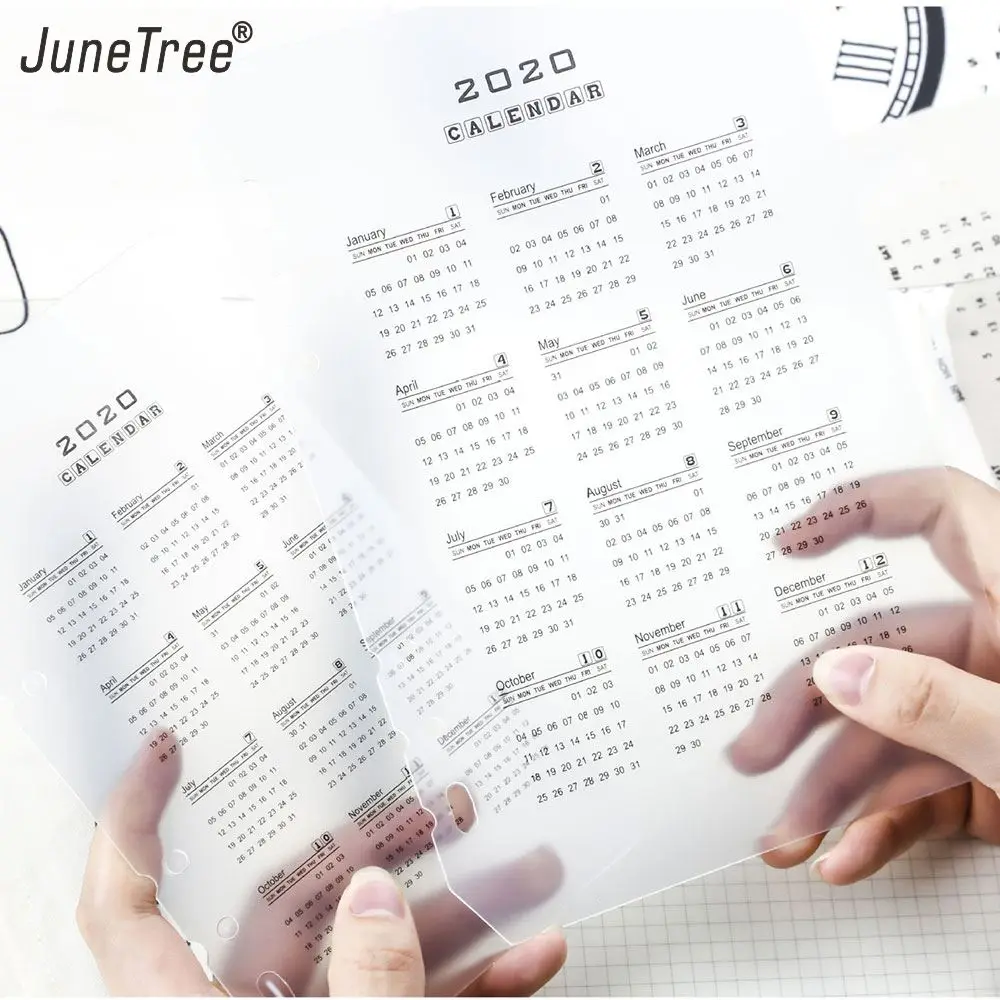 Блокнот с 6 отверстиями и календарем блокнот аксессуары для ноутбука A5 A6 PP