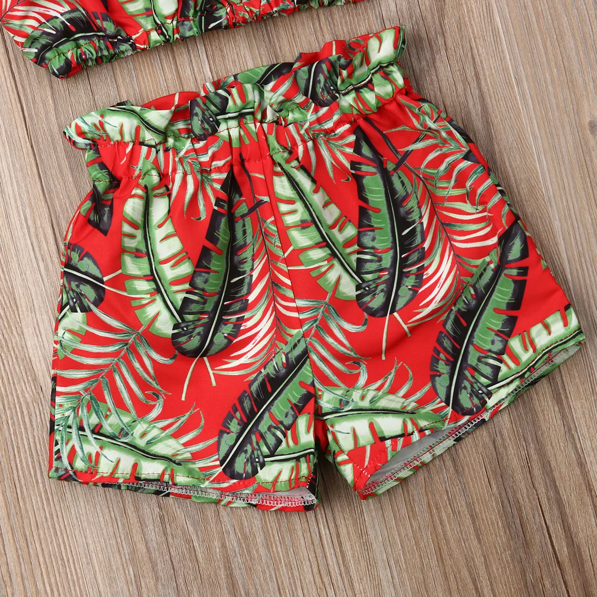 Комплект летней одежды из 2 предметов для маленьких девочек футболка без рукавов