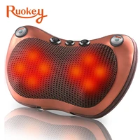 relaxation massage pillow electric shoulder back head massage heating kneading infrared therapy pillow shiatsu neck massager
