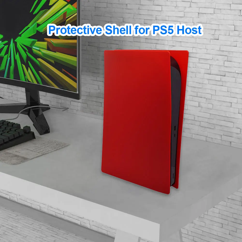 

Game Console Case Replacement Plate Dust-proof Game Console Cover Case for Sony PS5 Digital Version Dustproof Cover