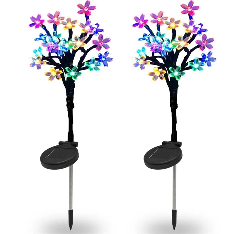 

20LED solar outdoor garland lights Cherry Tree Decoration Christmas Outdoor Garden Ornamental Blossom Solar Light Branches Decor