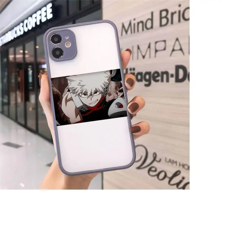 

Japanese Anime Art My Hero Academia Phone Cases matte transparent For iphone 7 8 11 12 plus mini x xs xr pro max cover