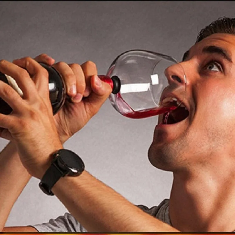 500 мл стеклянная винная бутылка прочные пробки Binge питьевой Партнер бокал для