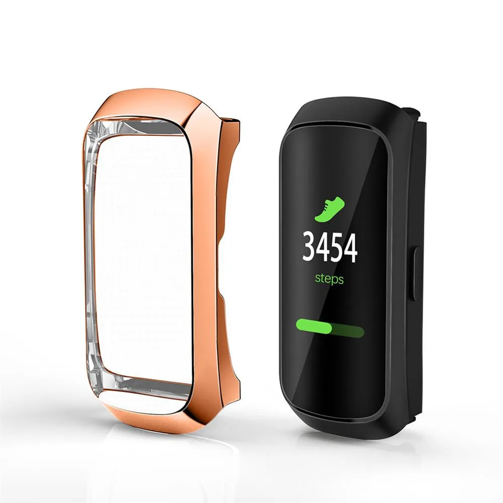 Защитный чехол из ТПУ для Samsung Galaxy Fit SM-R370 Противоударная рамка смарт-браслета 360 °