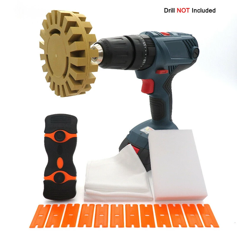 Drill Eraser Wheel Set Accessories Sticker Decal Removal tools 4 inches | Автомобили и мотоциклы