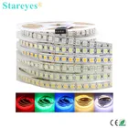 СВЕТОДИОДНАЯ лента SMD 5050 120, 5 м, 12 В постоянного тока, 24 В постоянного тока, RGB, Ледяной Синий, Светодиодная лента IP20 IP65 IP67, водонепроницаемая гибкая светодиодная лента, украшение для дома