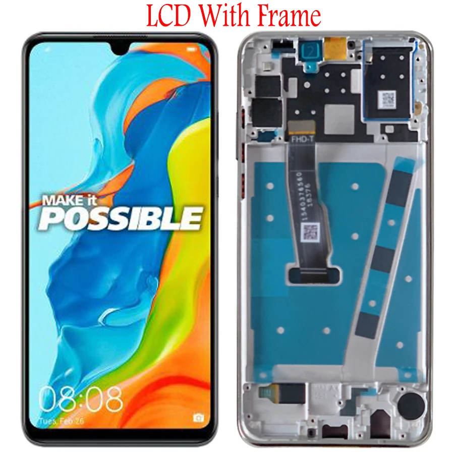 ЖК дисплей с рамкой для HUAWEI P30 Lite 100% испытано экран Nova 4e замена LX2 al01 сменный|Экраны