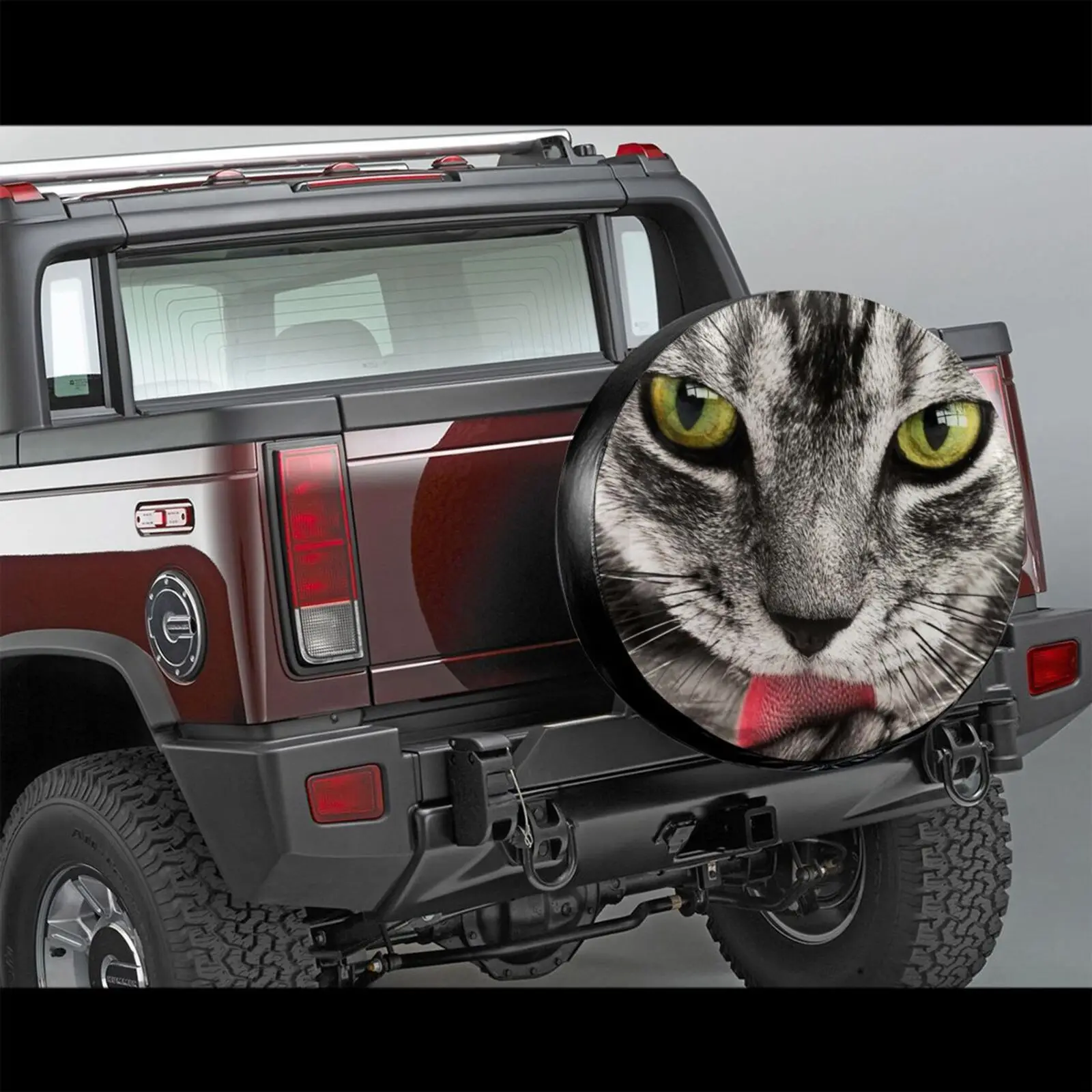 

Универсальный чехол для колес, объемный чехол для запасных шин с милым крутым рисунком животных, кошек, собак, подходит для большинства авто...