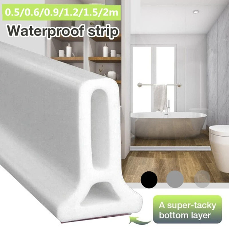 

Bathroom and Kitchen Flap Dry and Wet Separation Silicone Flap Floor Partition Tool 200cm White