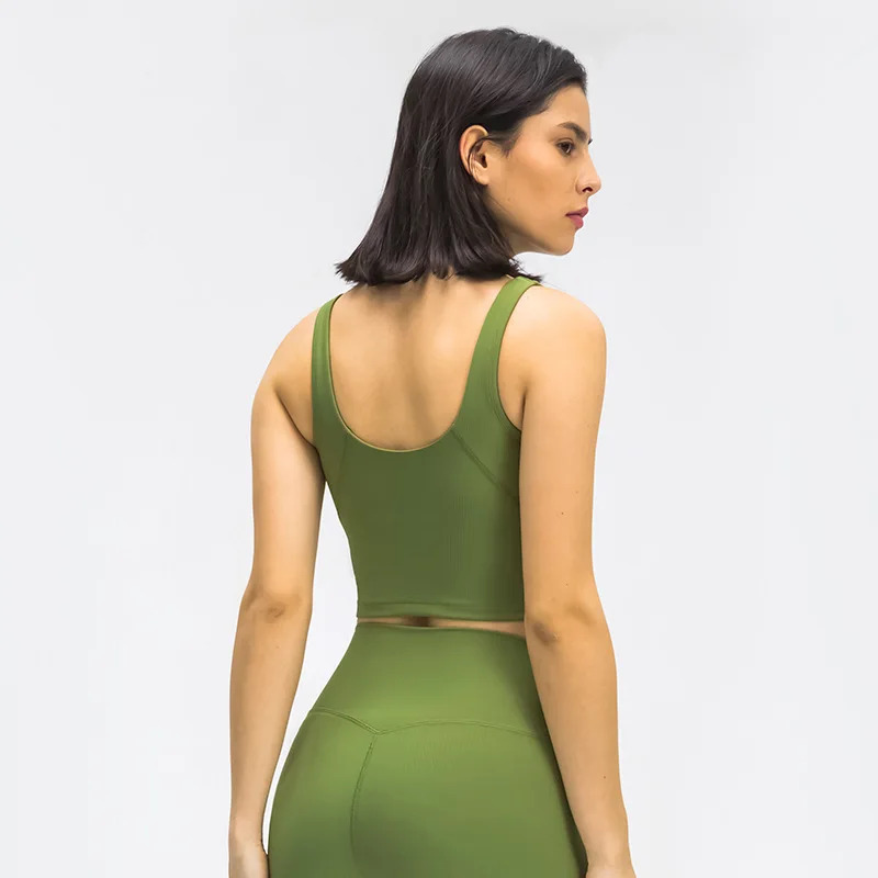 Women's Fitness T-shirt Training Underwear Women Activewear Sport Top Breathable Lulu Tank Tops Crop Top Vest Bodysuit Women