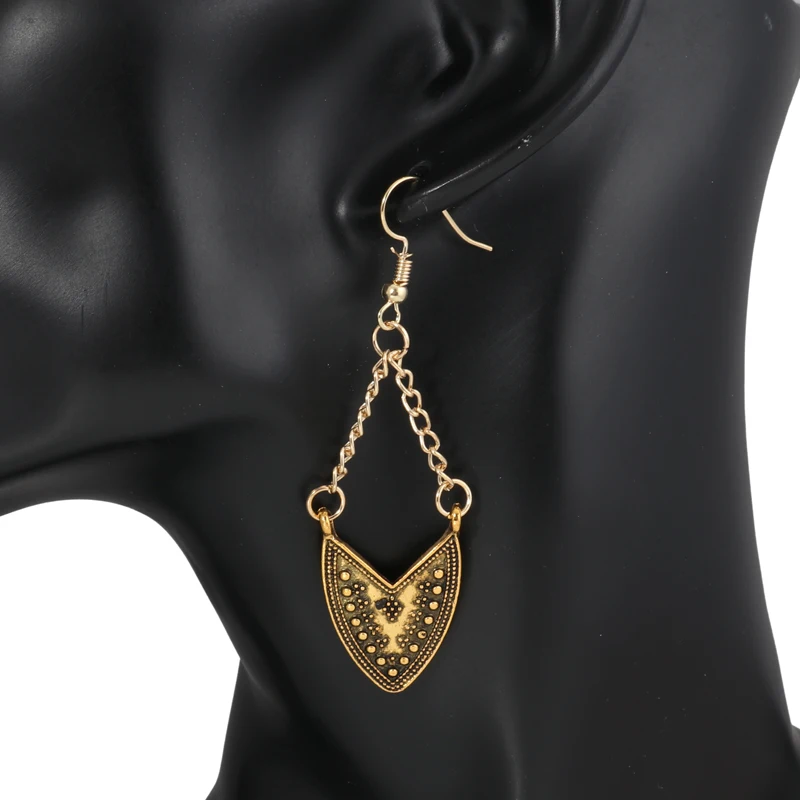 Винтажные серьги подвески Tenande серебряного цвета маленькие резные