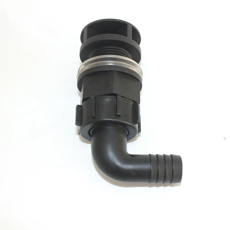 20MM Black NuoNuoWell аквариум локоть переборки разъем 20 мм/25 мм ведра нижний Выход трубы Аквариум Пруд слив фитинг - Цвет: 20MM Black