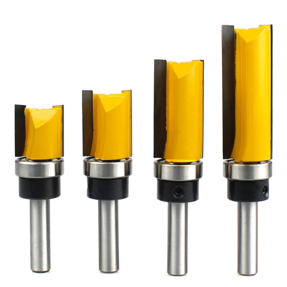 1 шт. 8 мм хвостовик флеш-Трим фреза рисунок бит верхний нижний подшипник 5/8 дюйма