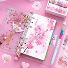 2021 милые цветущие вишни A6 свободный дневник, блокнот, журнал, блокнот, блокнот, ежедневник, планировщик, 160 листов