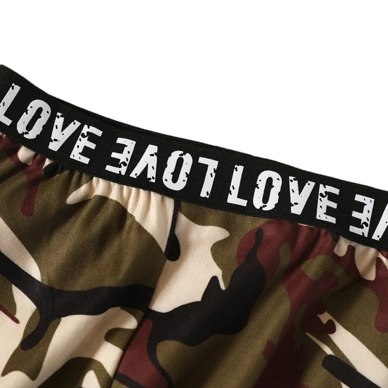 

2Pcs Autumn Spring Kids Fashion Casual Clothes Sets Girls Splicing Long-sleeved Tops Pullover Camouflage Trousers Pants Outfits