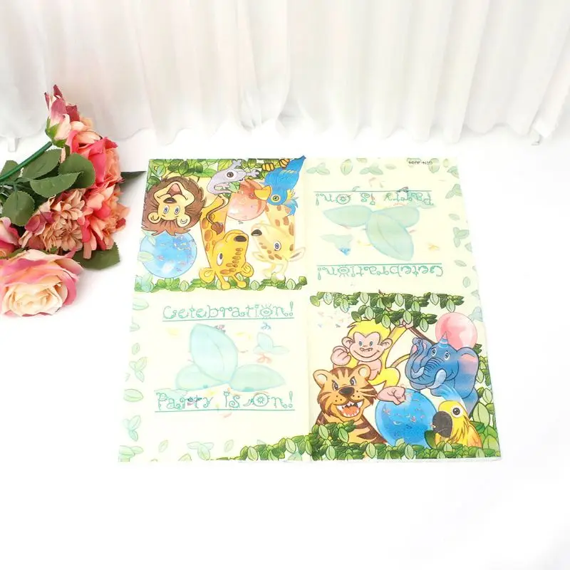 Милая салфетка с узором &quotКороль Лев Джунгли&quot для дня рождения | Красота и