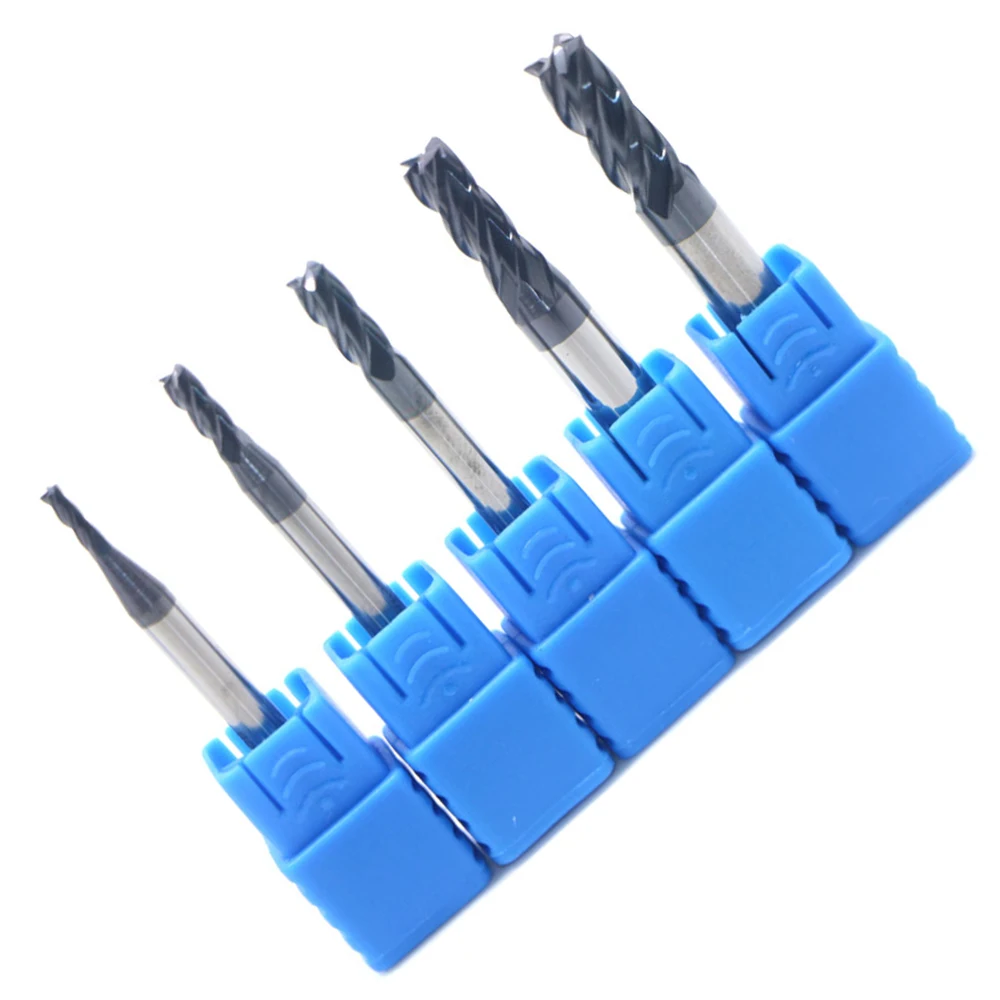 

5Pcs Metalworking Carbide Nitrogen Coating HRC50 Milling Cutter End Mill Tools Nitrogen Coating Carbide End Mill