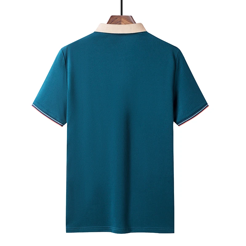 

Top Quality Men's Polo Shirts Collar Patchwork Casual Great Designer Short Sleeve Breathable Soft Summer Clothing D7379