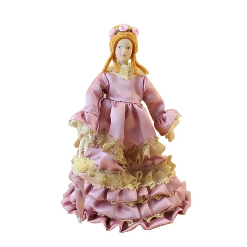 

1:12 Miniature Lady Mini Dolls Dollhouse Decoration Accessories