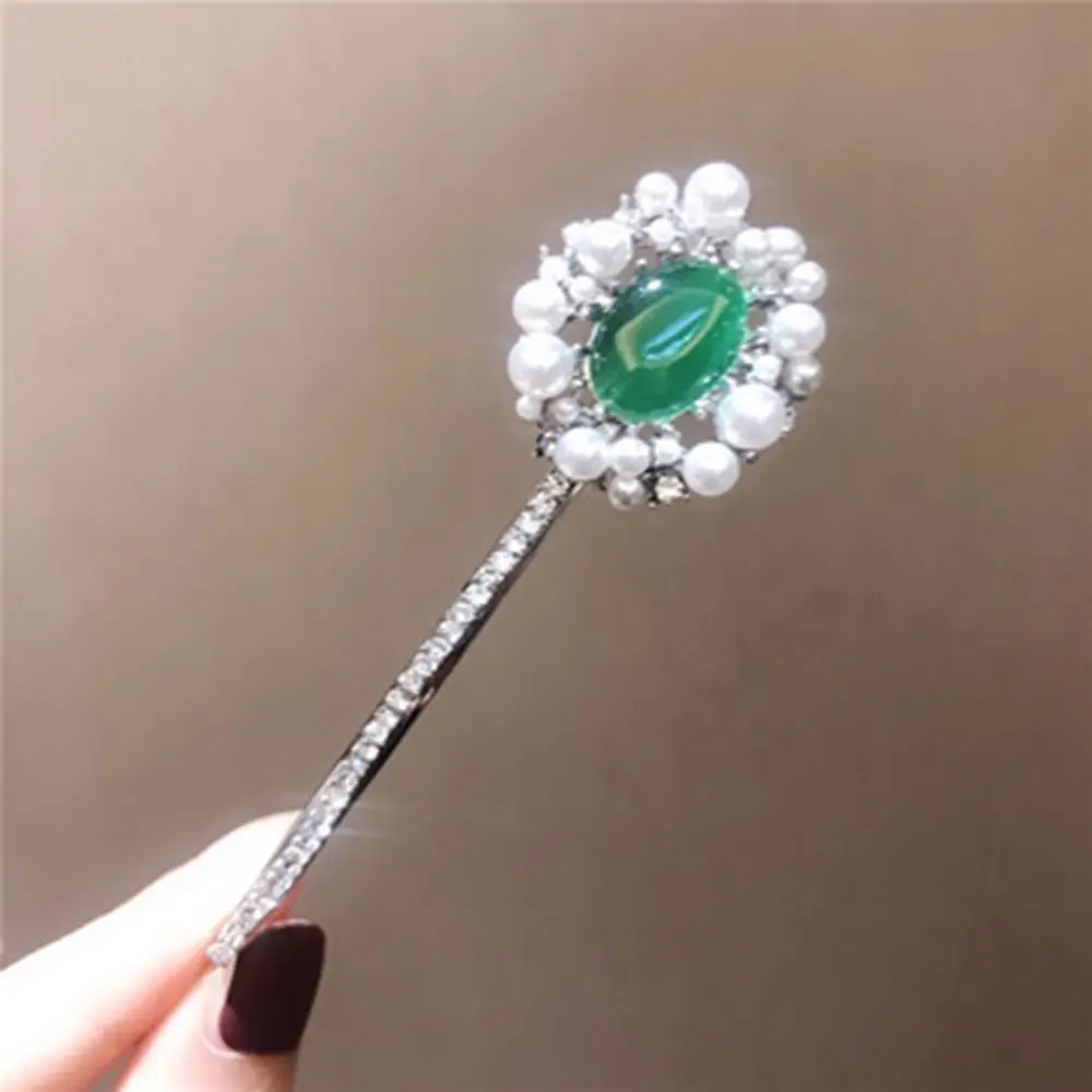 

Девушки Новый Pin шикарный Зажим Заколки жемчужины, горный хрусталь для волос зажим для волос