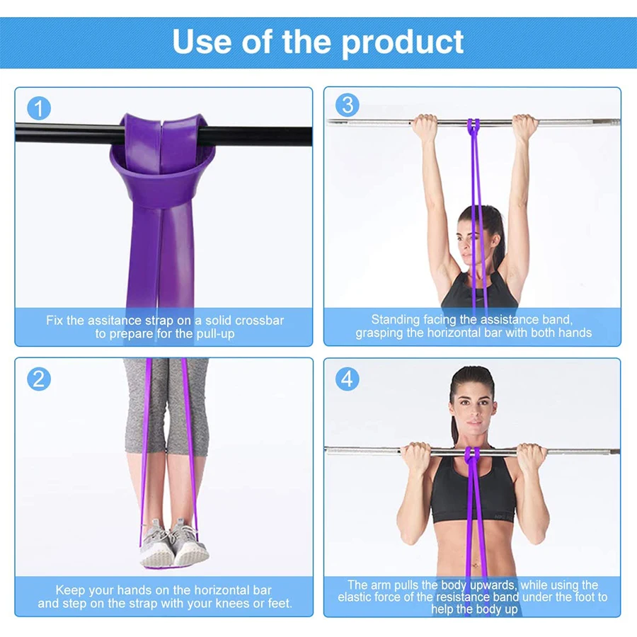 Фитнес Резиновый силовой ремешок с длинной опорой эластичные ленты для