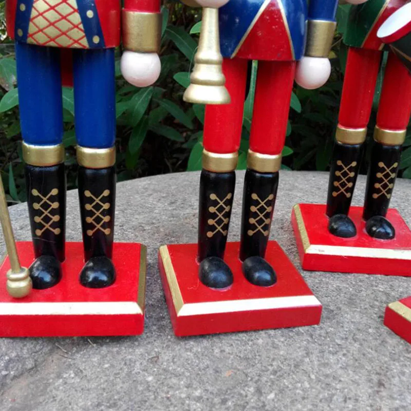 1pcs/lot Christmas Decorations 30cm The Nutcracker Puppet Home Garden Ornament Wood Etiquette Soldiers For Party Supplies | Дом и сад