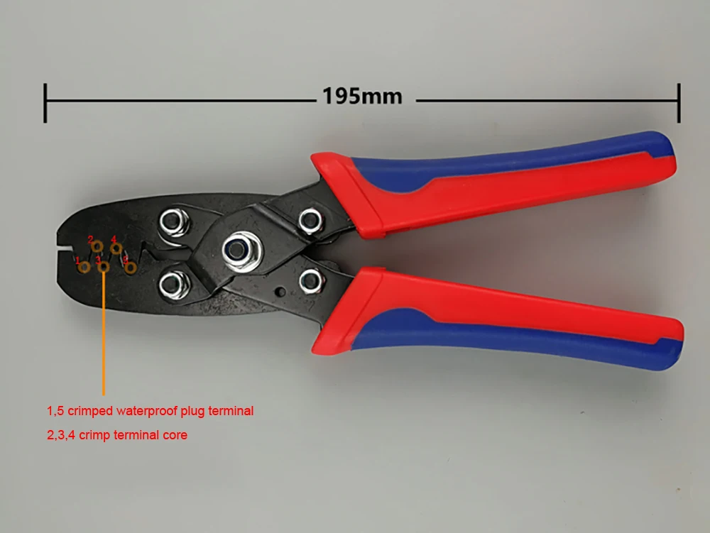 Обжимной инструмент, технический автомобильный водонепроницаемый коннектор, обжимные плоскогубцы, диапазон проводов 0,5-4мм2, щипцы AWG 24-14, ручной инструмент