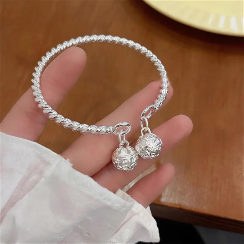 

Женский браслет из серебра 925 пробы, с круглыми бусинами