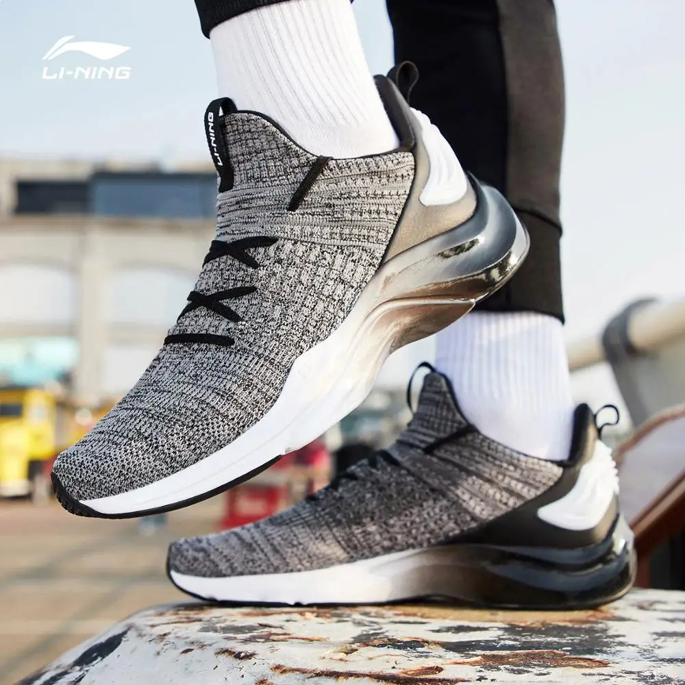 Li-Ning/мужские низкие Прогулочные кроссовки DABOOM; LI-NING спортивная обувь с дышащей подкладкой и облачной подушкой; AGLP005 SJFM19