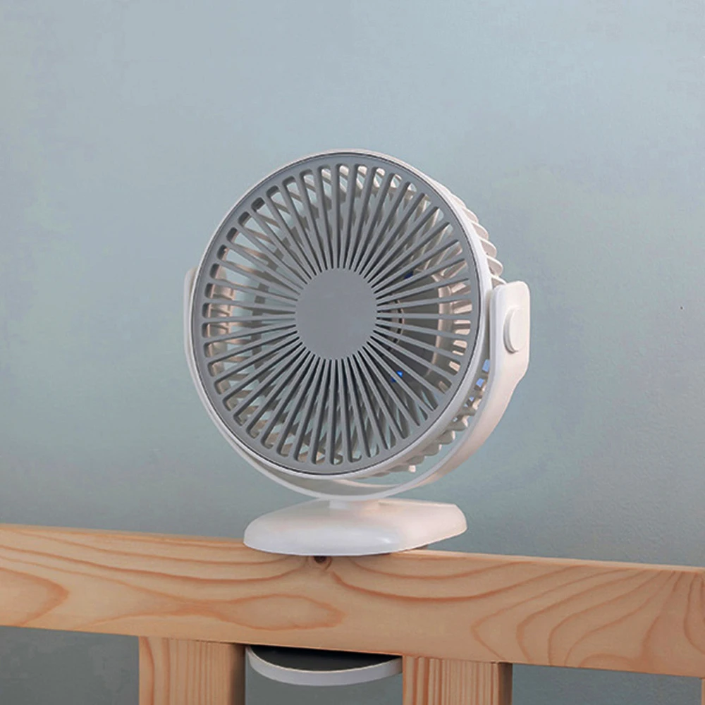

Portable Clip Fan 4000mAh Household Office Bedroom Clamp Fan Dual-purpose Desktop Fan 360 Degree Adjustable Easy To Disassem