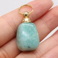 natural stone perfume bottle pendant charms essential oil diffuser pendant necklace for women making diy jewerly necklace gift
