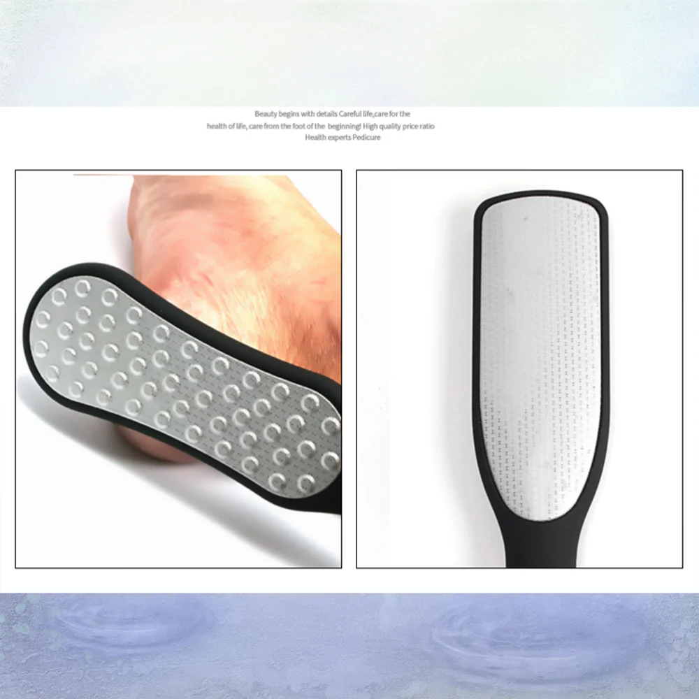 

Professional Foot File Stainless Steel Exfoliating Scrub File Foot Calluses Remover (Black)