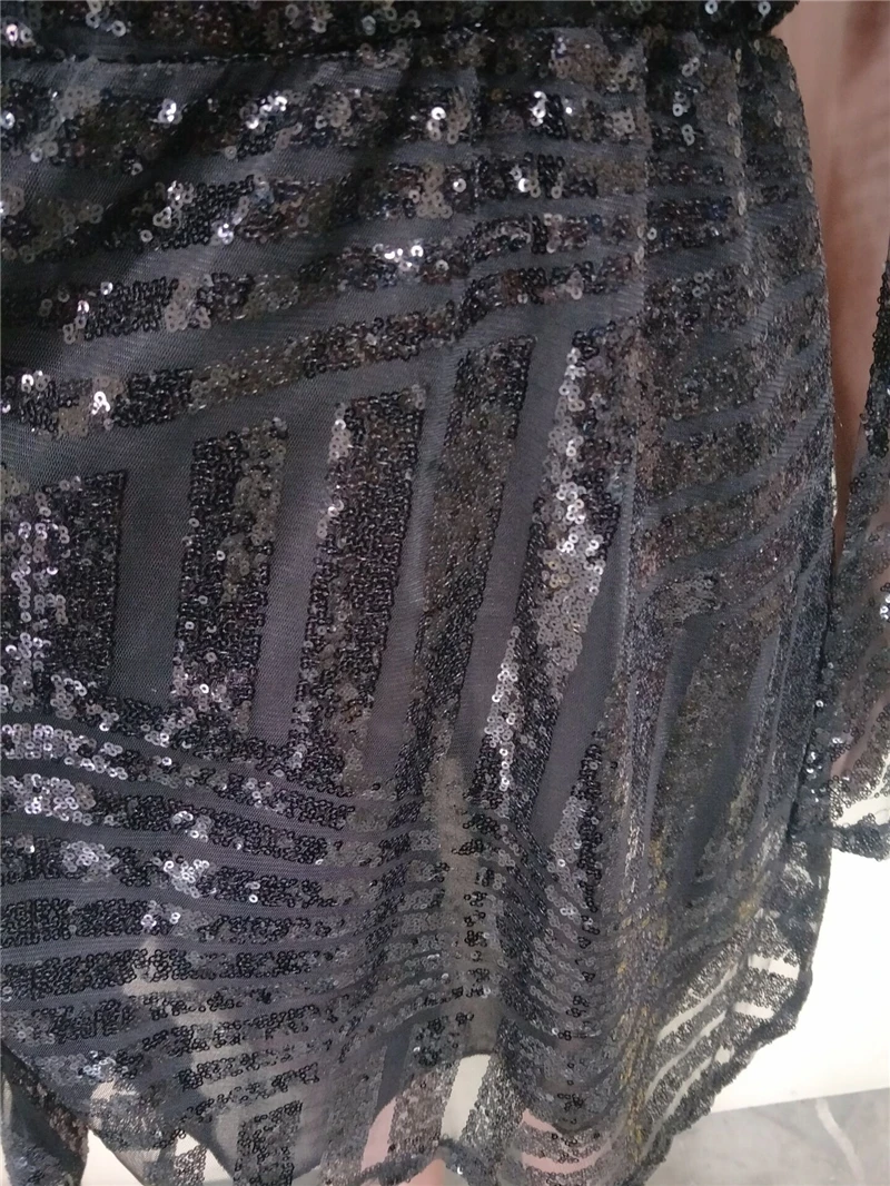 Женское платье с открытыми плечами и блестками Adogirl весеннее мини-платье