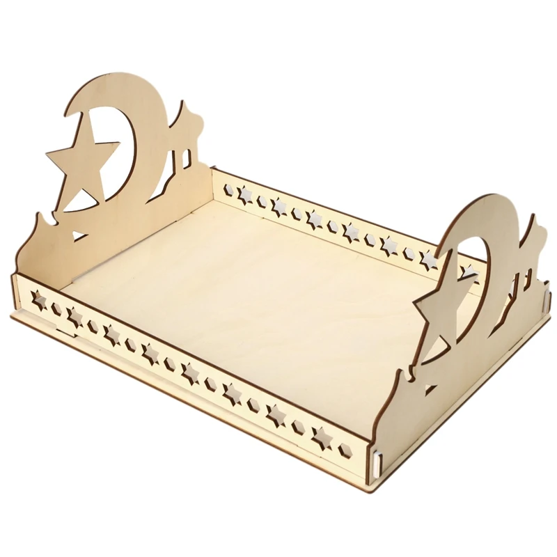 1 шт. деревянные вечерние поднос для сервировки посуды Декор дома Рамадан