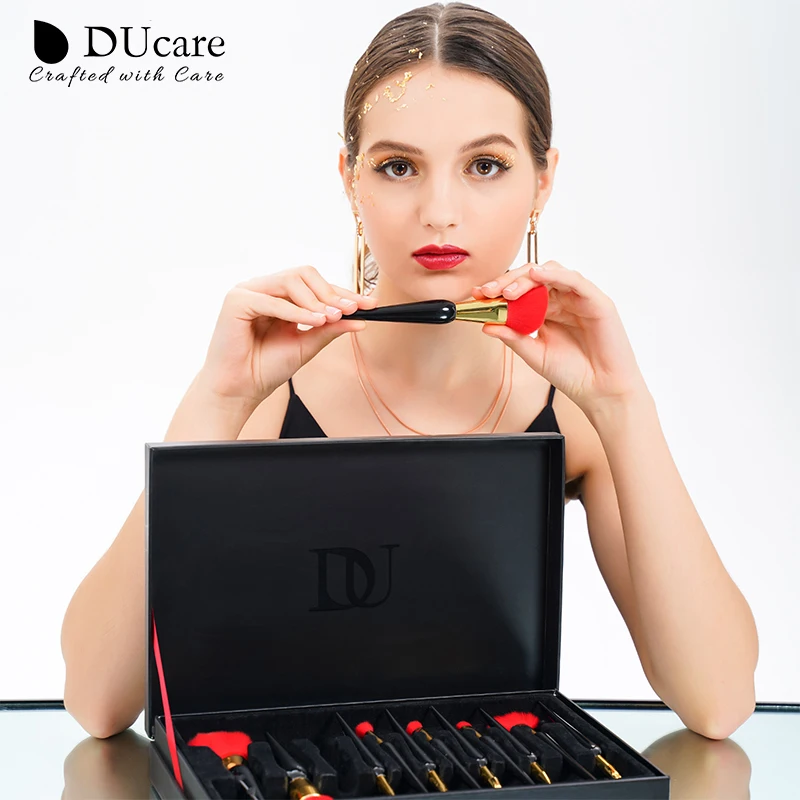 DUcare – ensemble de pinceaux de maquillage, 12 pièces, série Queen, pour fond de teint, poudre, Blush, fard à paupières, Pro, cadeaux