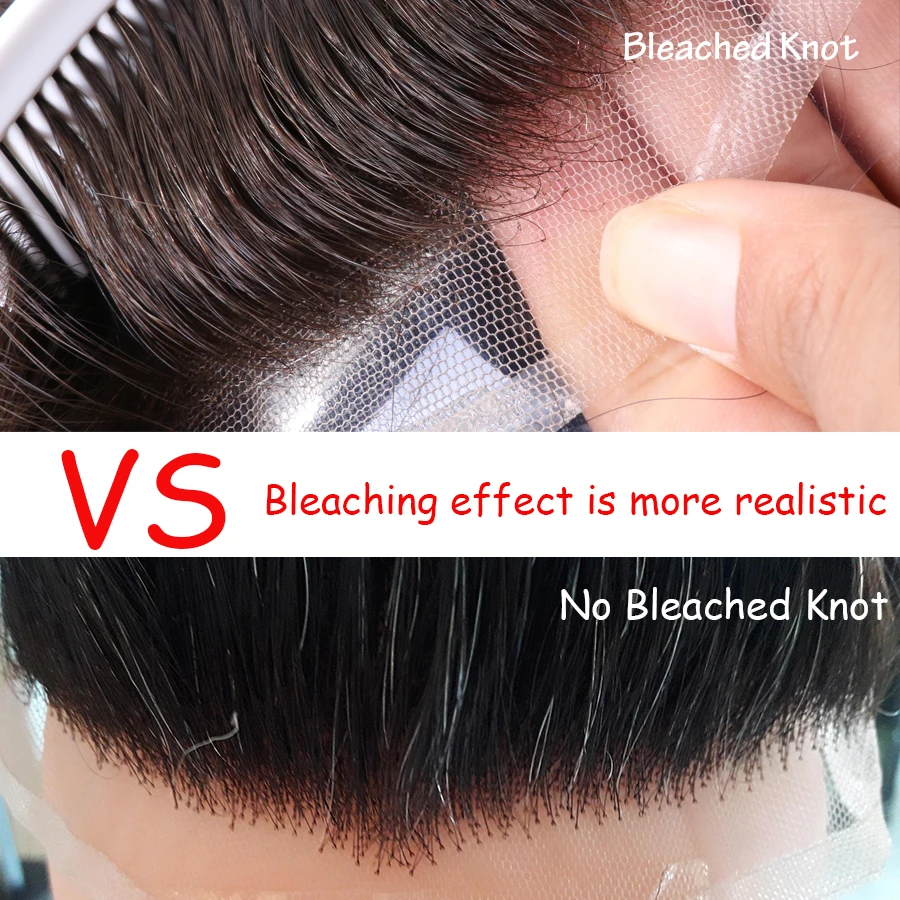 Парик EVAGLOSS мужской из натуральных человеческих волос швейцарский тонкий протез