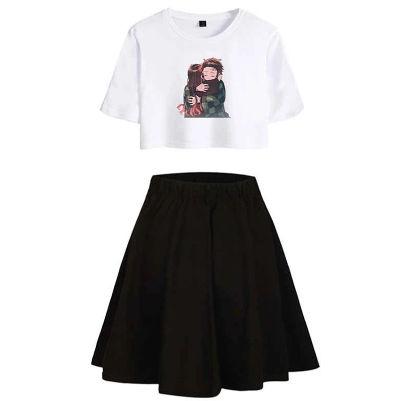 Костюм для косплея из аниме убийца демонов женская короткая юбка платье Zenitsu Kamado