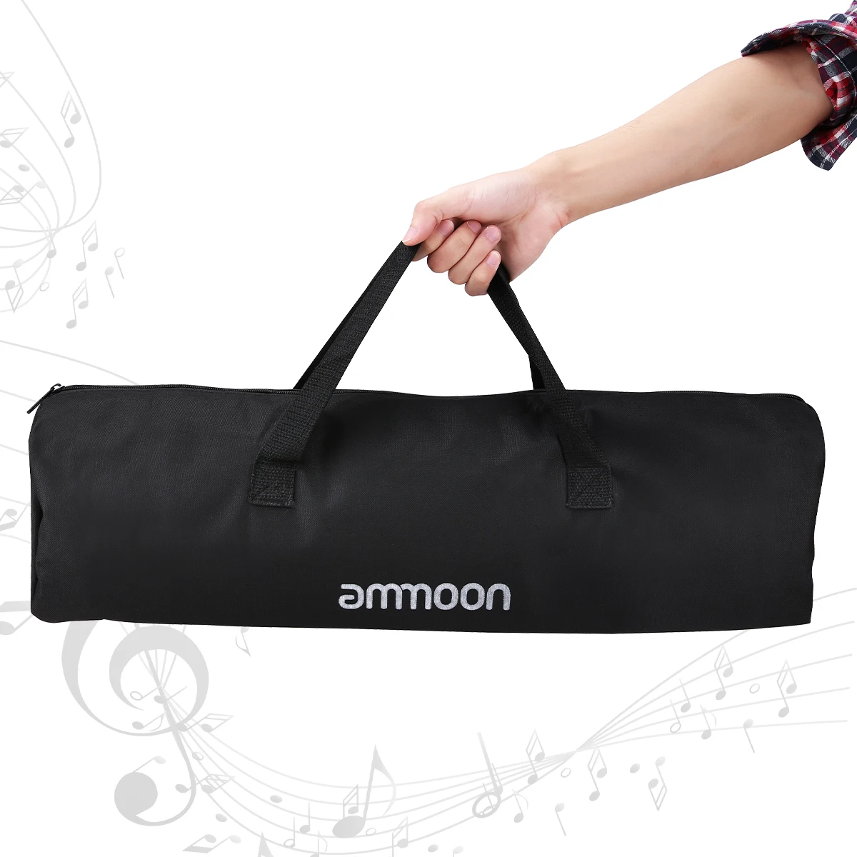 

ammoon Portable Floor Type Sheet Music Stand Metal Material Adjustable Height with Carry Bag Black Musical Instruments