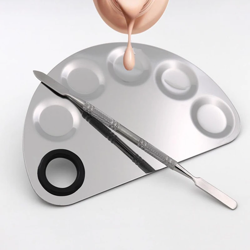 Палитра краски лоток дамы нержавеющая сталь смешивания шпатель набор для