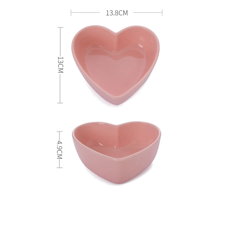 Чаша креативная любовь конфеты цвет розовый синий керамические в форме сердца