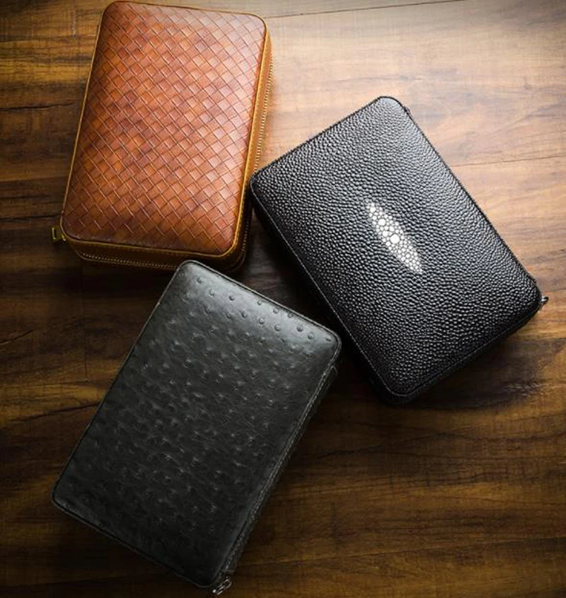 Lubinski кожаный чехол для сигар с подкладкой из кедра путешествий Humidor режущей