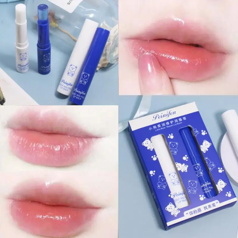

2Pcs Lip Balm Set Temperature Change Moisturizing Nourishing Hydrating Lasting Color Changing Lipstick Makeup Lip Care Oil TSLM1