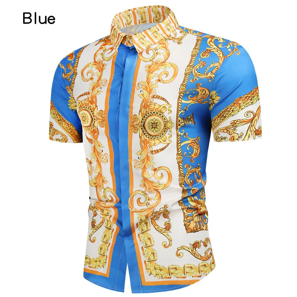 

Sportrendy Men's Shirt Dress Casual Long Sleeve Slim Fit Fashion Dragon Stylish JZS041