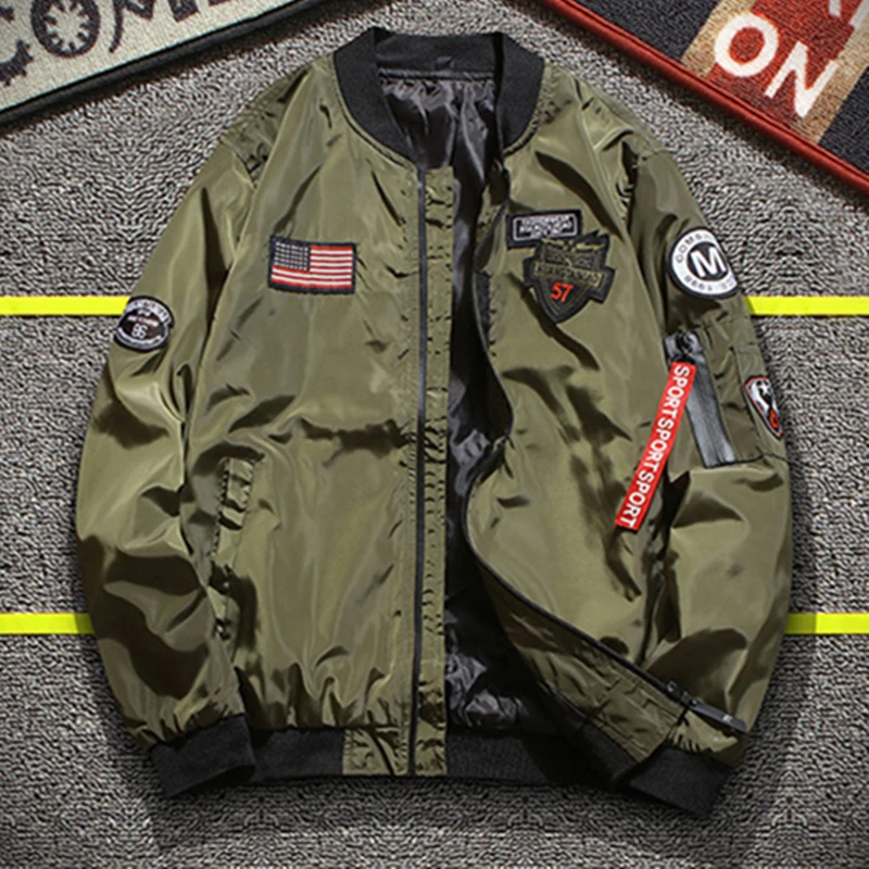 

Men's Jacket Spring Autumn Bomber New Cargo Casual Trend Slim Handsome Korean Version Clothing