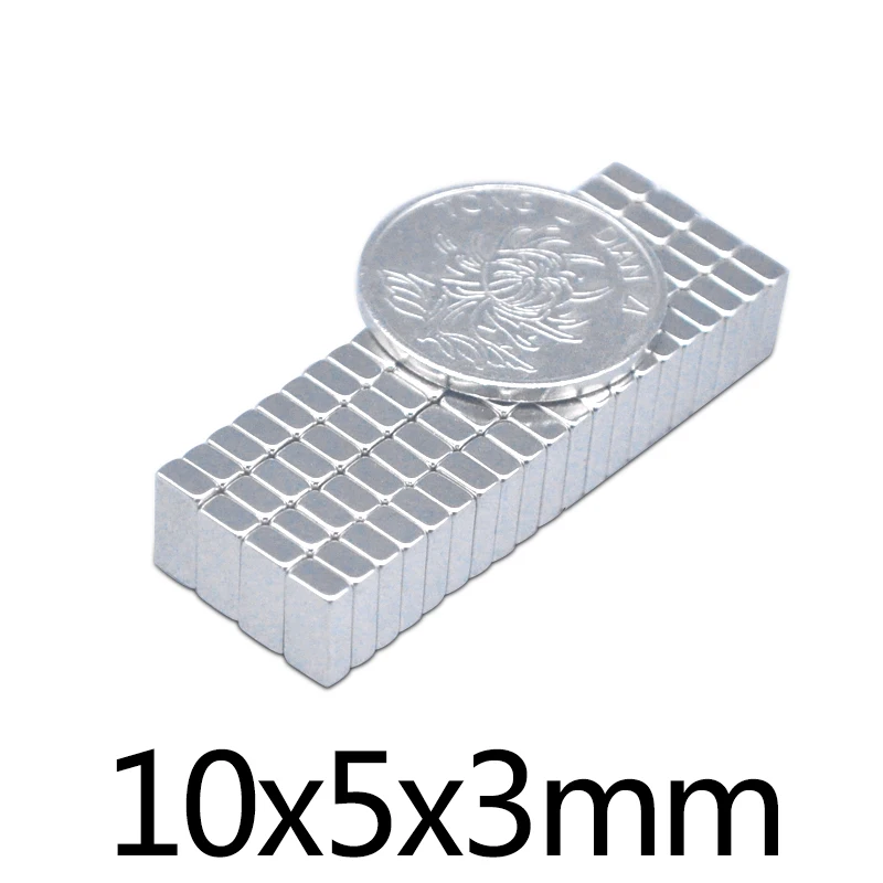 

20/50/100/200/300pcs 10x5x3 mm Cuboid Block Magnets 10mmX5mm Neodymium Magnet 10x5x3mm Permanent NdFeB Strong Magnet 10*5*3 N35