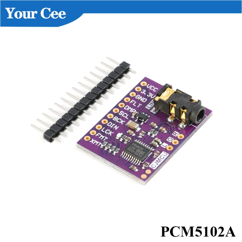 I2S PCM5102A Интерфейс декодер Стерео PCM5102 PLL голосовой модуль с 3 5 мм для наушников